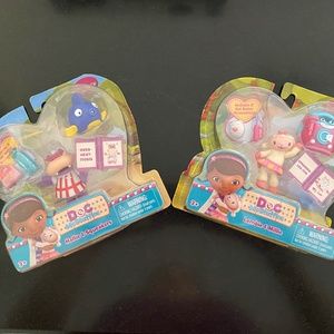 NIB! Disney Doc McStuffins Figures - Hallie with Squeakers & Lambie with…